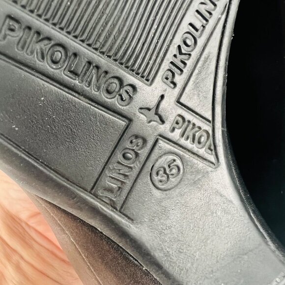 Pikolinos Black Loafers with Leaf Design Size 5 - Picture 9 of 14